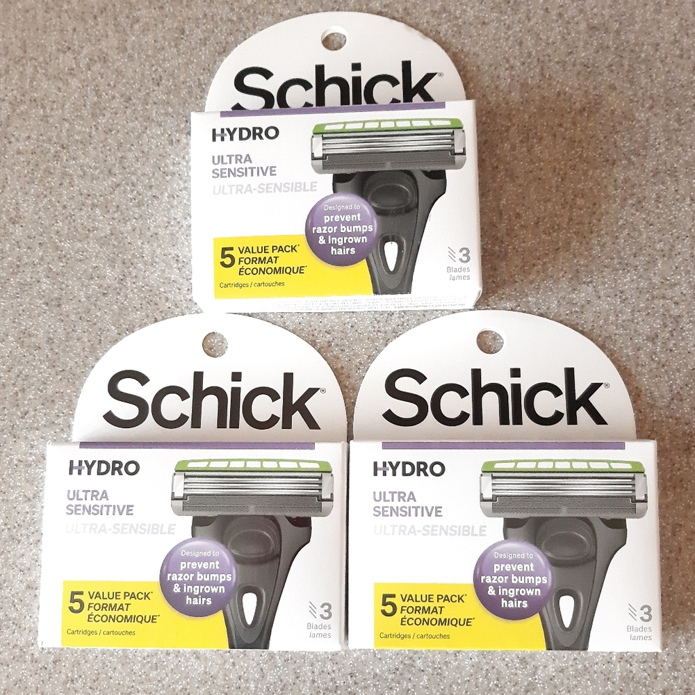 Schick Hydro Ultra Sensitive Razor Refill Bundle - Picture 2 of 9